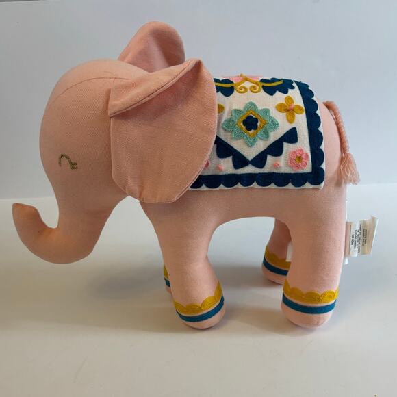 Pillowfort Pink Embroidered Elephant Decor Pillow Plush - Picture 5 of 6